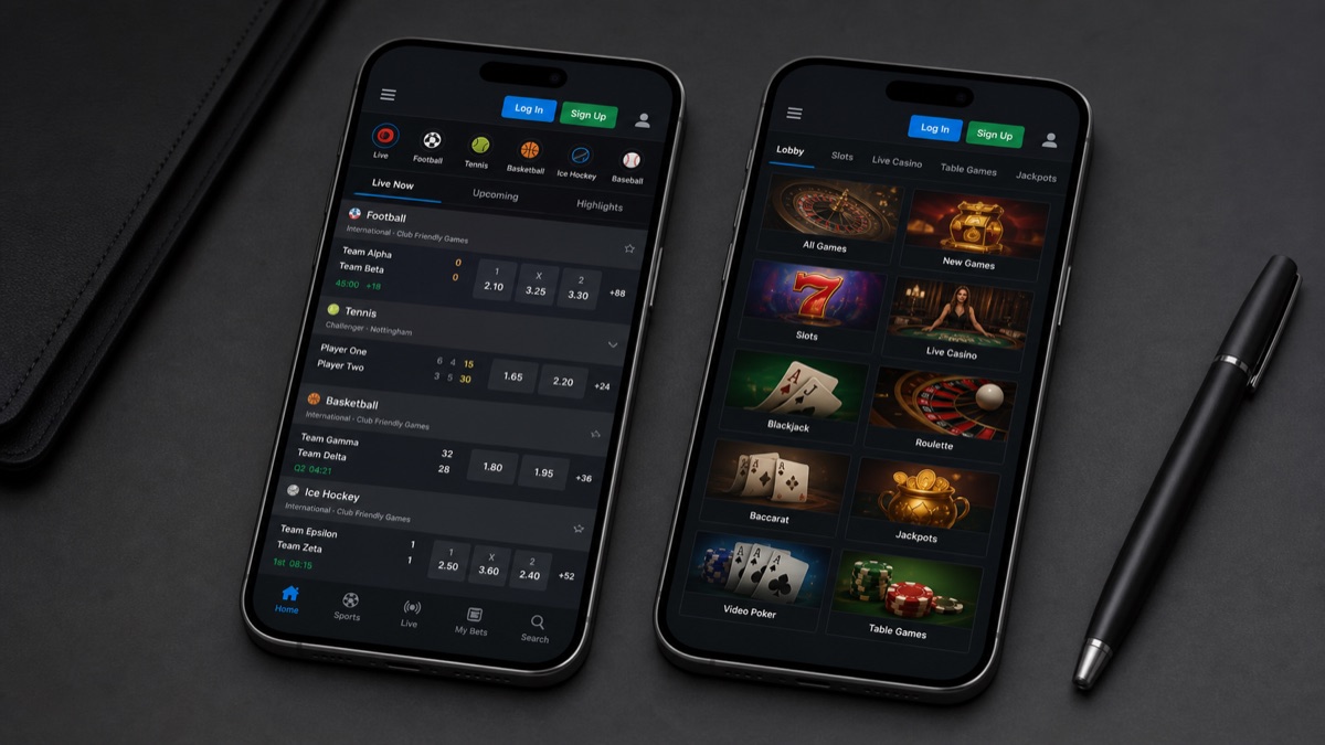 Interfacce mobile di sportsbook e casinò